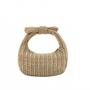 NEW LIKE DREAMS women's aimee mini straw top handle bag in tan